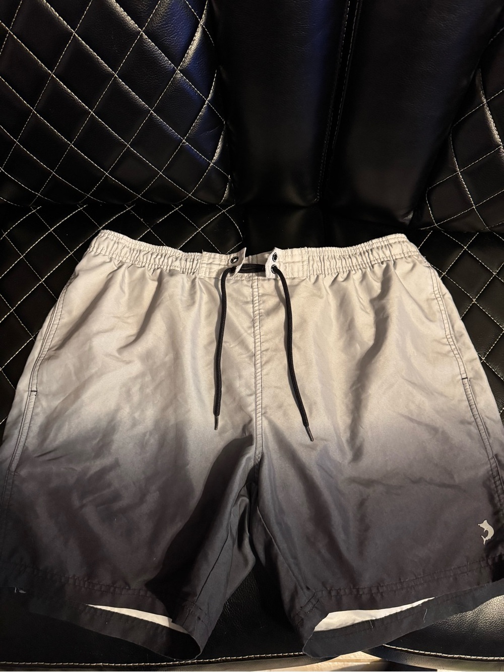 Reel Legends Grey and Black Swim Trunks